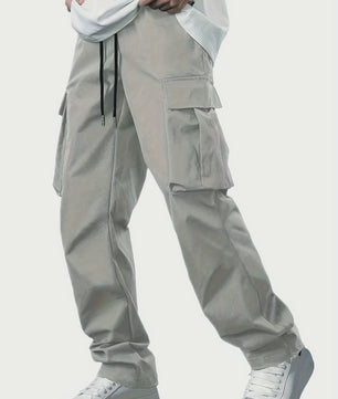 Herfst/Winter Heren Cargo Broek met Multi-Pocket en Tailleband