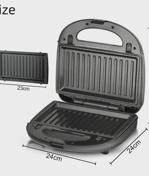 8-in-1 Multifunctionele Contactgrill & Wafelijzer - Wisselplaten voor Broodjes, Donuts, Wafels & Meer