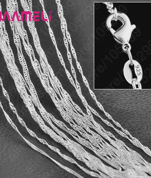10x 925 Sterling Zilveren Collier Kettingen Set - 40-76 cm - Met Karabijnsluiting