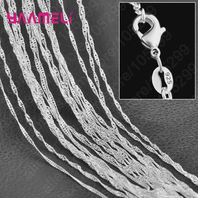 10x 925 Sterling Zilveren Collier Kettingen Set - 40-76 cm - Met Karabijnsluiting