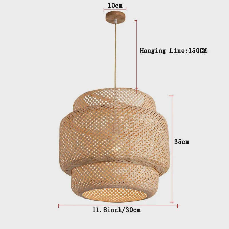 Moderne Bamboe Hanglamp - Handgeweven Kunst & Sfeervolle Verlichting