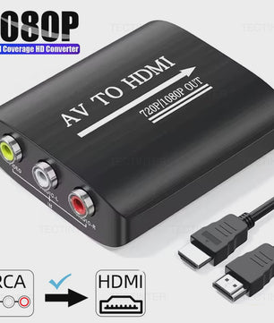 HD 1080P AV naar HDMI Converter voor Oude Consoles met USB Voeding