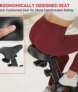 Stille Hometrainer Spin Bike voor Binnen Fitness - met LCD Monitor & Tablethouder - Max 120kg