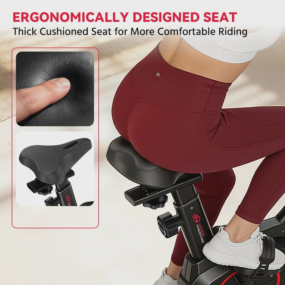 Stille Hometrainer Spin Bike voor Binnen Fitness - met LCD Monitor & Tablethouder - Max 120kg