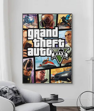 Grand Theft Auto Game Posters - Zelfklevend Muurdecoratie voor Fans