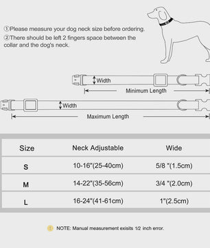 Gepersonaliseerde Hondenhalsband met Naam Gravering - Duurzaam Nylon, Verstelbaar voor Kleine tot Grote Honden