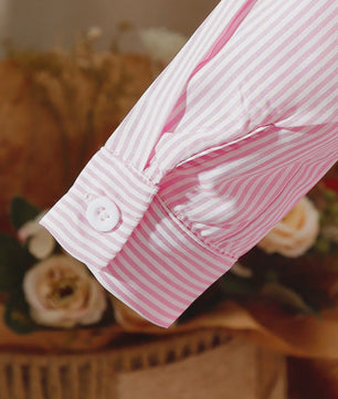 Baby Meisjes Jurk met Geborduurd Vest en Gestreept Shirt - Lente/Zomer Outfit