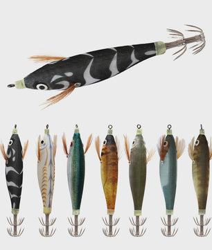 14-delige Set Vis Lures: Luminous Octopus & Inktvis Jigs met Dubbele Haken