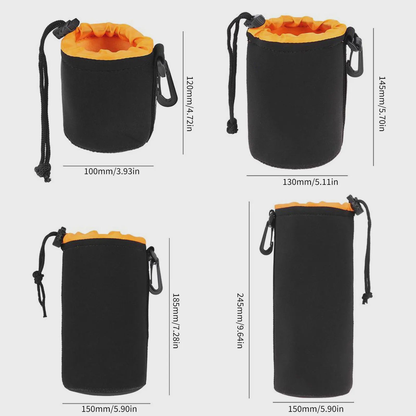 Waterdichte Neopreen Cameralens Pouch - Zachte Beschermhoes voor Digitale SLR Camera's