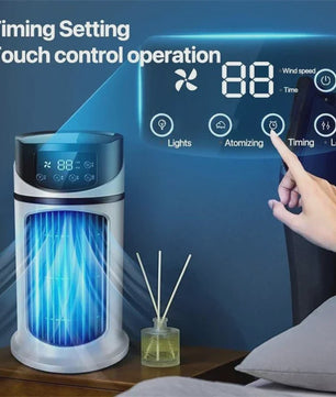 Draagbare Mini Air Cooler met USB - Multifunctionele Desktop Ventilator & Luchtkoeler met Timer