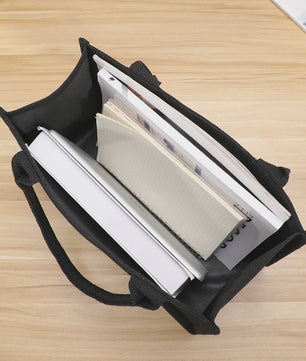 Ruime Zwarte Canvas Tote Bag - Handige Shopper voor Dames en Heren