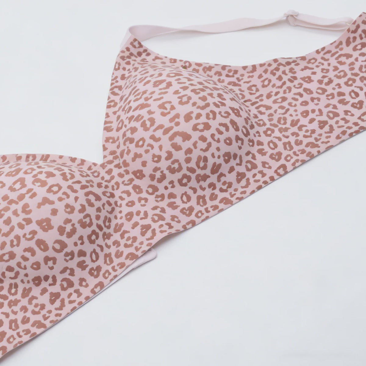 Seamless Beugelvrije BH met Luipaardprint - Diepe V-hals & Push-up Effect