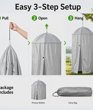 Draagbare Privacy Shelter Tent - Pop-Up Omkleed- en Douchetent voor Camping & Outdoor (77/90cm)