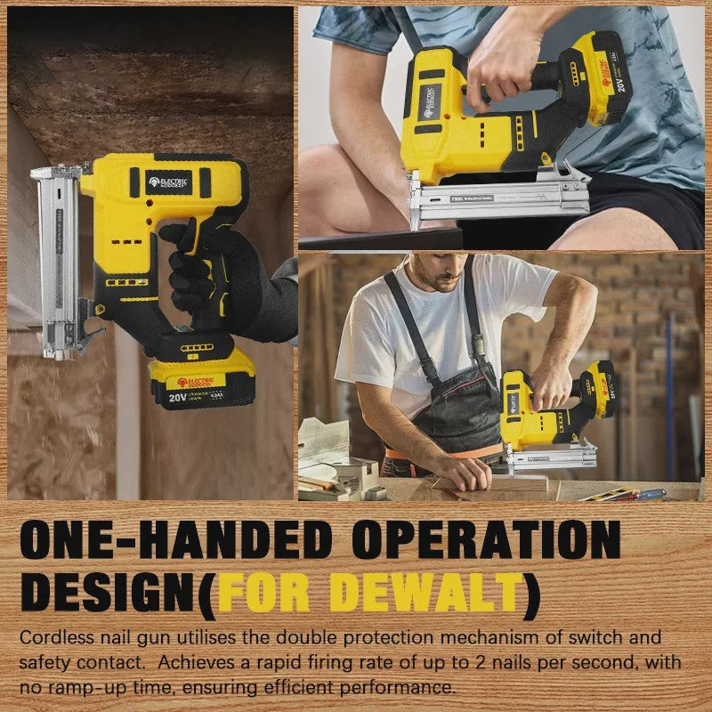 Draadloze Elektrische Tacker 10-30mm met Verstelbare Diepte - Compatibel met Dewalt 20V Accu