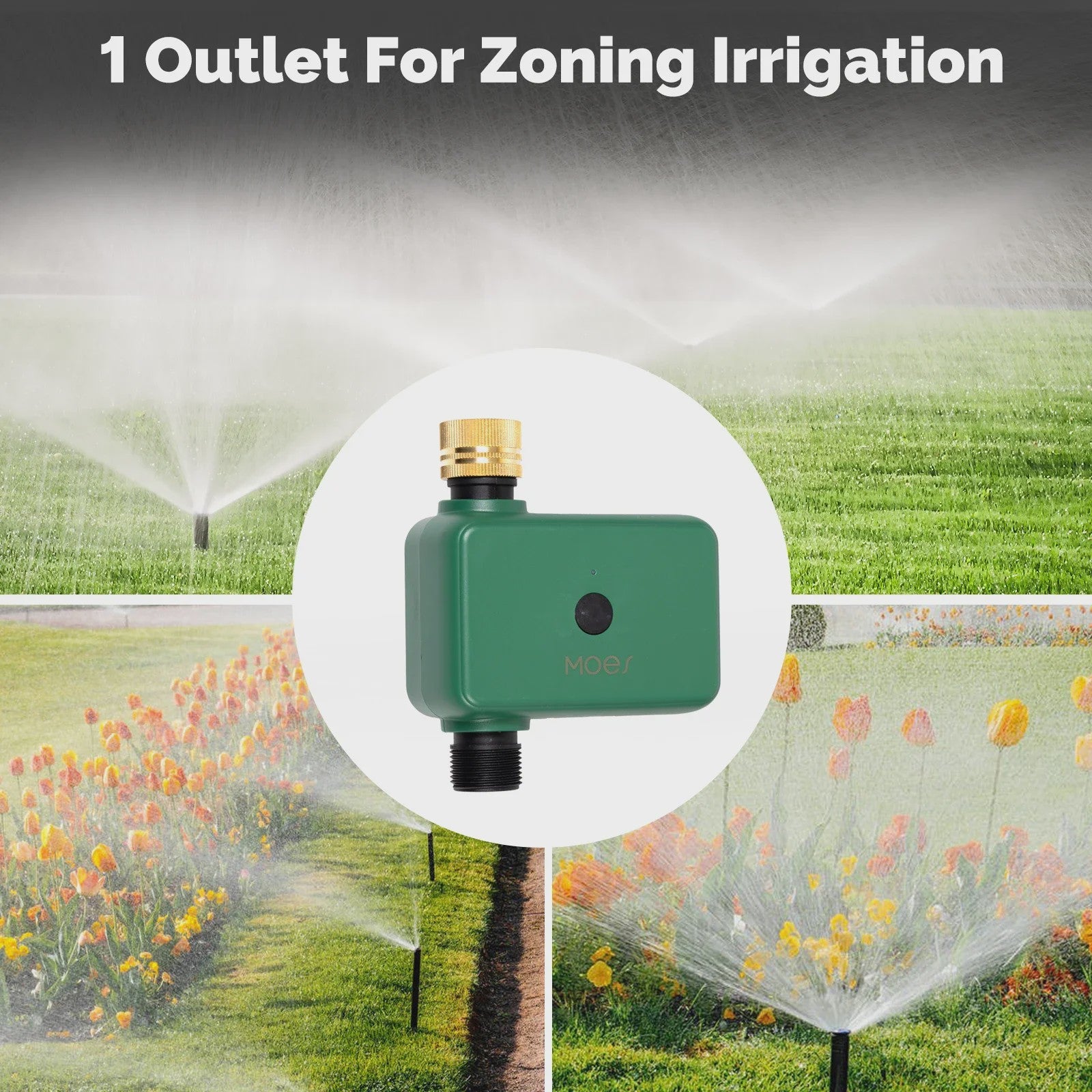 MOES Tuya ZigBee Slimme Water Timer voor Tuinsproeiers & Druppelsystemen - App & Spraakgestuurd