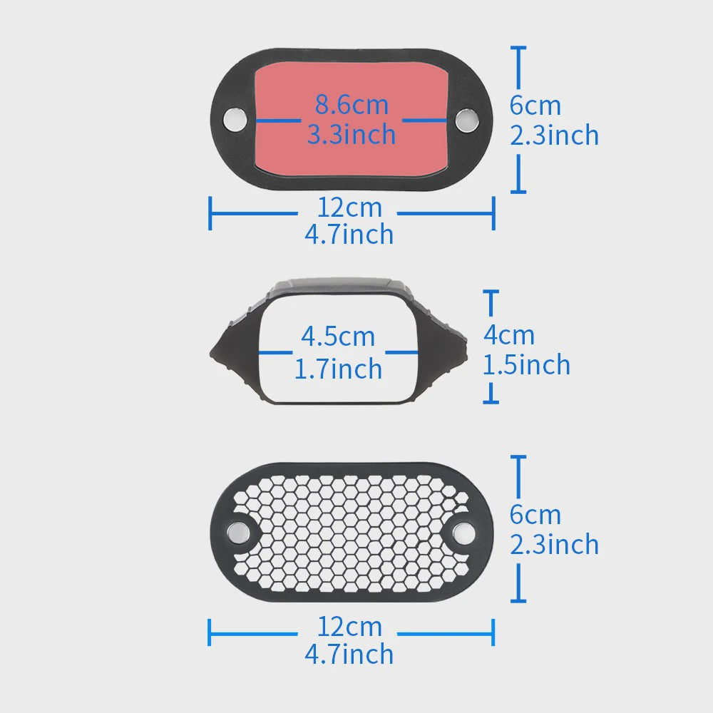 Selens Magnetische Flitser Grid Kit met Kleurenfilters en Diffuser - Professionele Lichtmodificatie