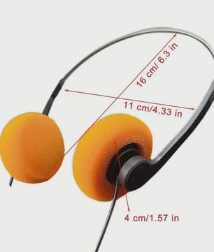 Retro 3.5mm Bedrade Koptelefoon - Universeel, Noise Cancelling, Lichtgewicht voor Muziek & Sport