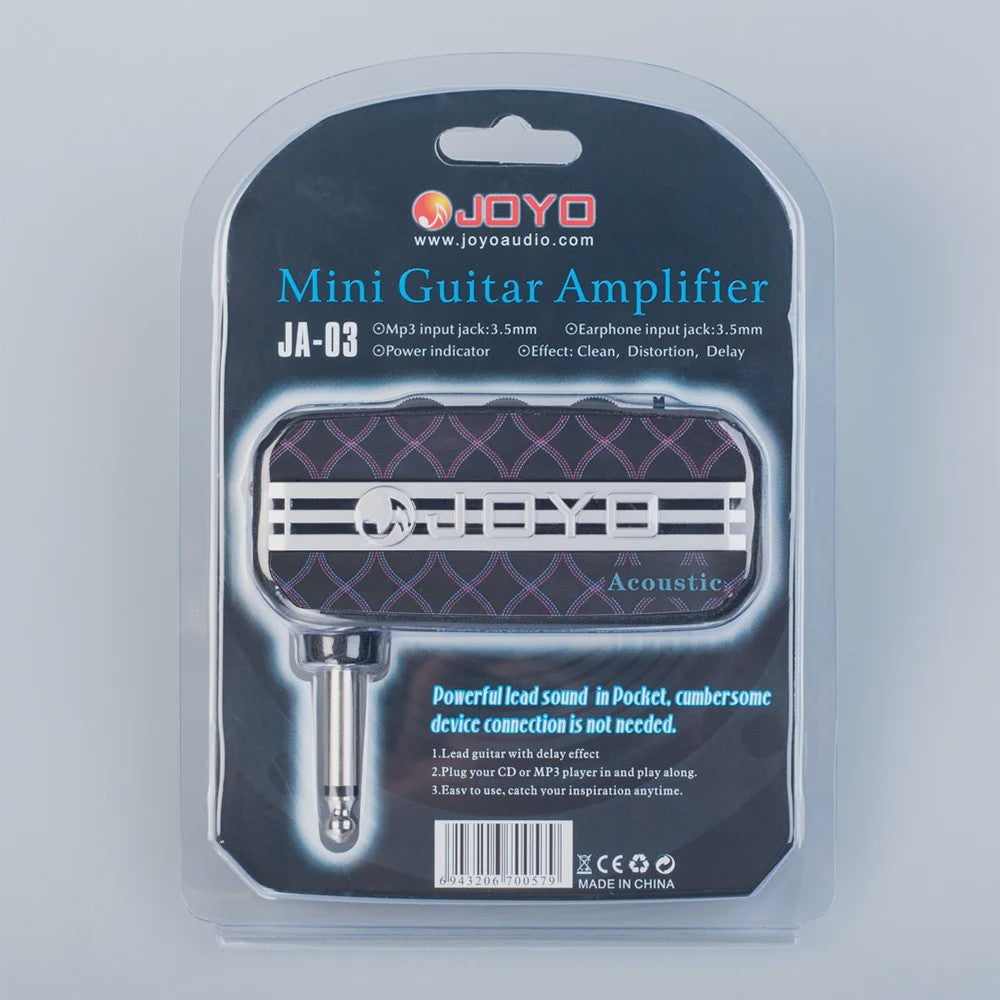 JOYO JA-03 Mini Bass Gitaarversterker - Draagbare Hoofdtelefoon Amp met 6 Geluidseffecten