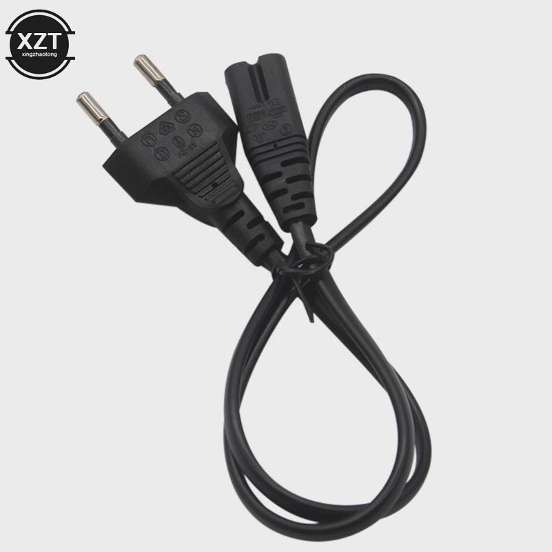 0.6M EU Stroomkabel met C7 Connector (Figure-of-Eight) - Voeding voor Laptop, Desktop, Radio, Xbox
