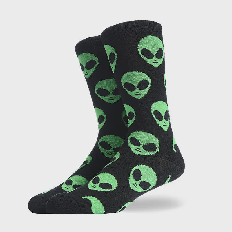 Grappige Herensokken met Unieke Prints: Alien, Food, Burger, Pizza & Meer - Katoen