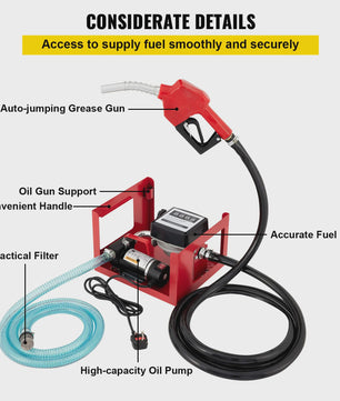 220V Elektrische Brandstofpomp 40L/min Diesel Kerosine - Automatische Stop
