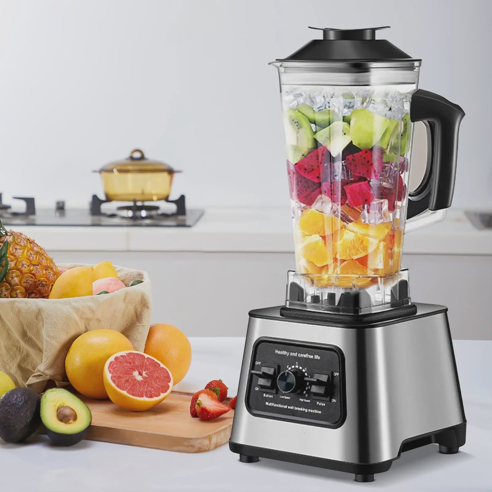 Krachtige 600W 2-in-1 Blender: IJscrusher & Multifunctionele Keukenmachine