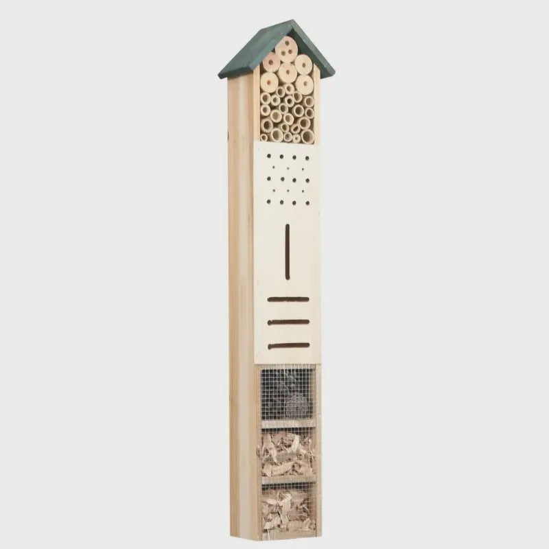 Houten Insectenhotel 150cm - Multifunctioneel & Rustiek Tuindecoratie voor Nuttige Insecten