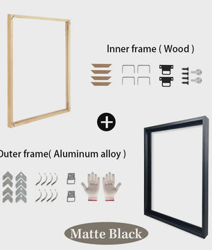 DIY Poster Frame Set: Metaal & Hout in 8 Kleuren voor Galerij Decoratie