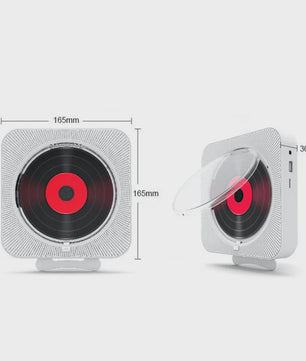 Draagbare Bluetooth CD Speler met Stereo Geluid, LED Scherm en Wandmontage