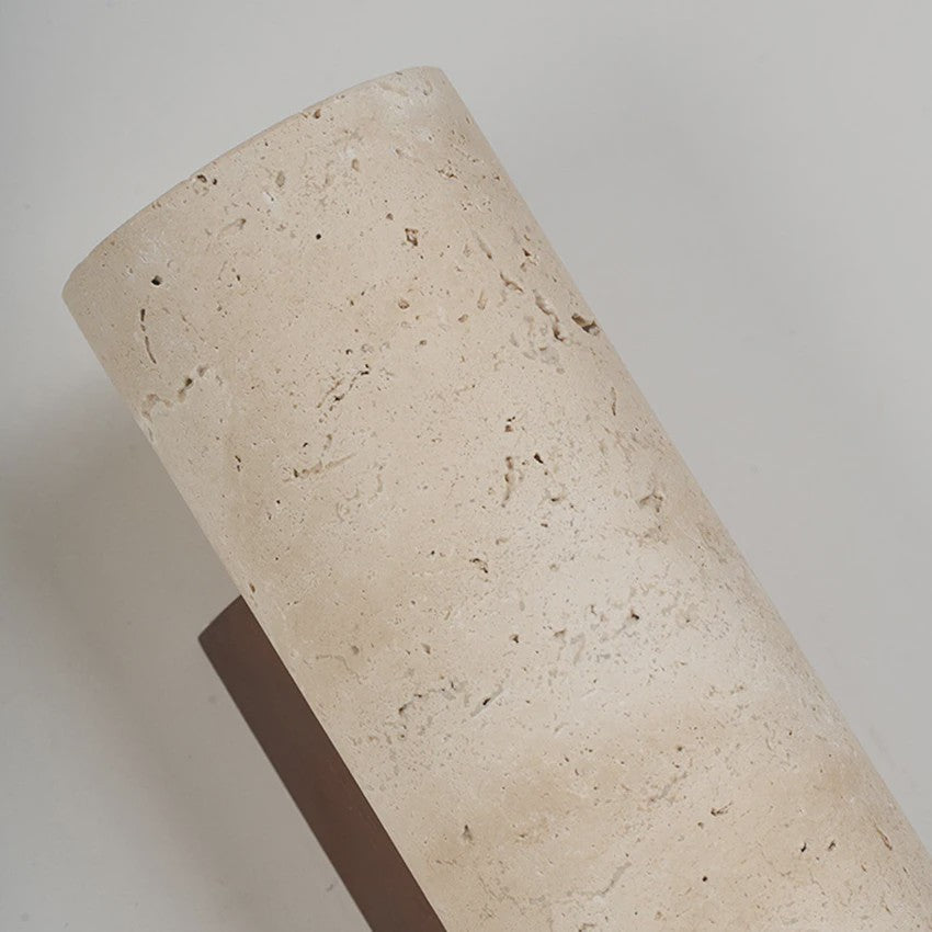 Travertin Wandlamp Cilinder - Sfeervolle Up/Down Light voor Slaapkamer & Woonkamer