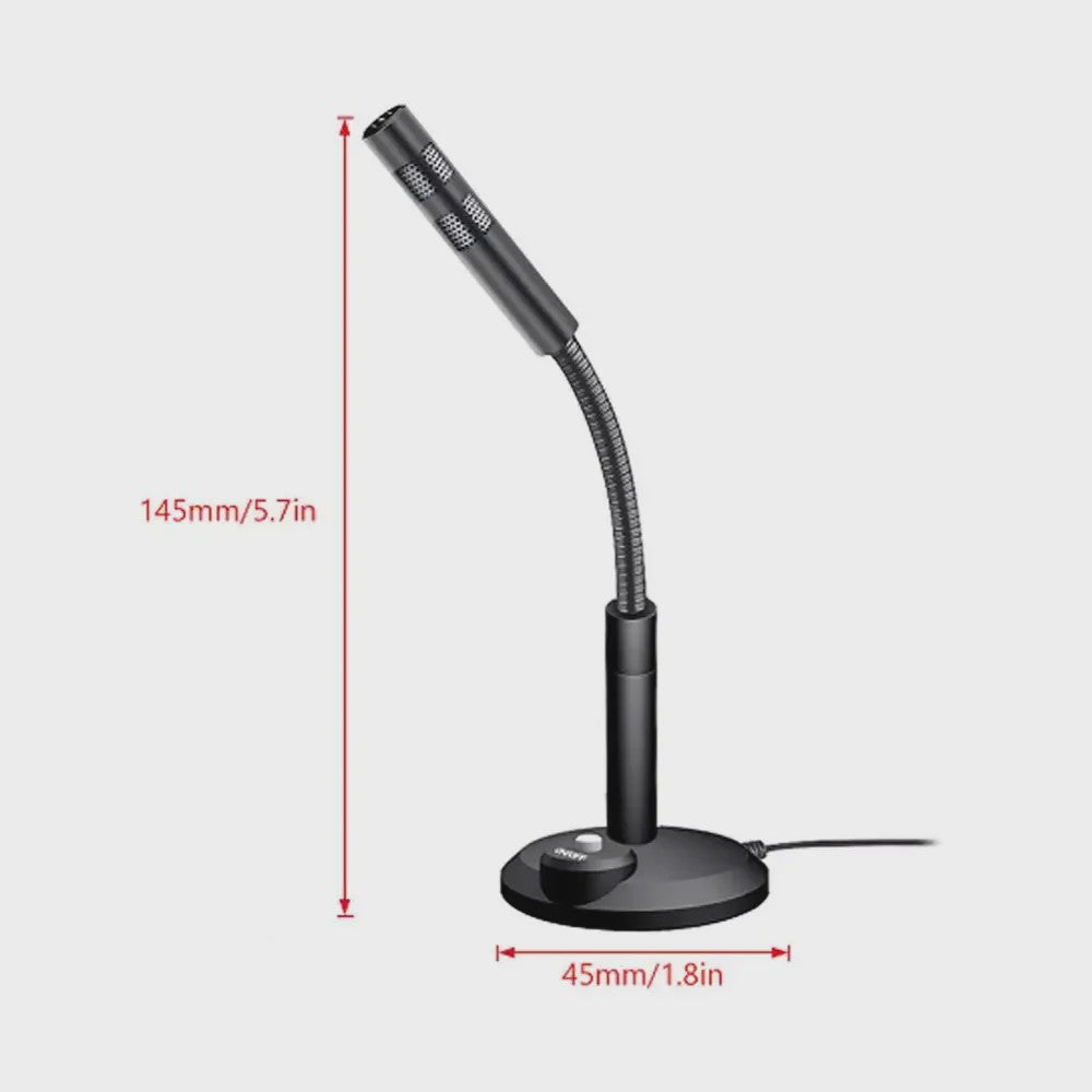 Mini USB Desktop Microfoon met 3.5mm Jack - Ideaal voor PC, Gaming & Opnames