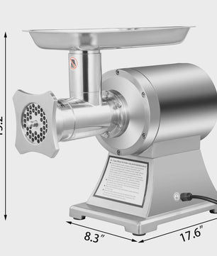 Krachtige 1100W Elektrische Vleesmolen - RVS Gehaktmolen & Food Processor