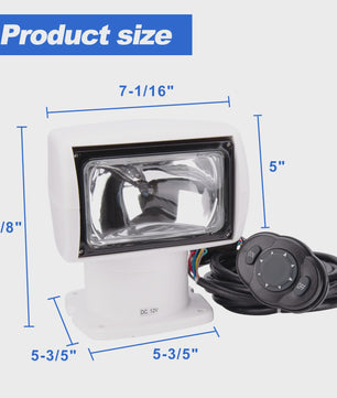 12V 100W Marine Afstandsbedienbare Spotlight - Krachtige Zoekstraal voor Boot, Jacht, Auto