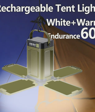 Oplaadbare Camping Lantaarn 15W LED Zaklamp met Magneet & Verstelbare Lampen