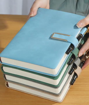 Luxe Vintage A5 Leren Notitieboek met Gepersonaliseerde Kaft - Perfect voor Werk & Studie