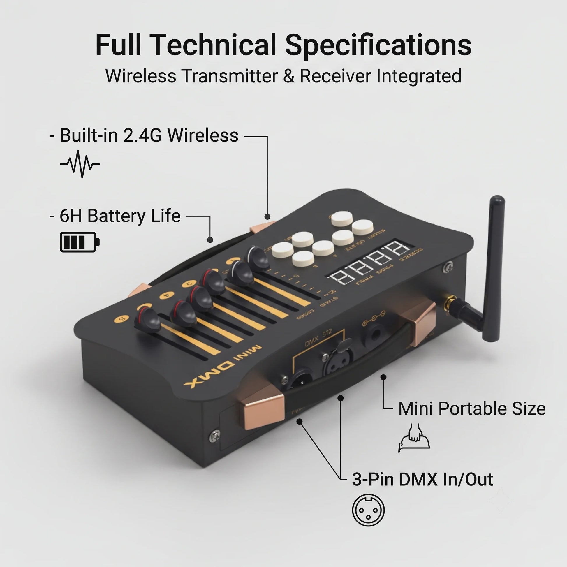 Mini DMX Controller 54 Kanalen - Professionele DJ & Stage Verlichting