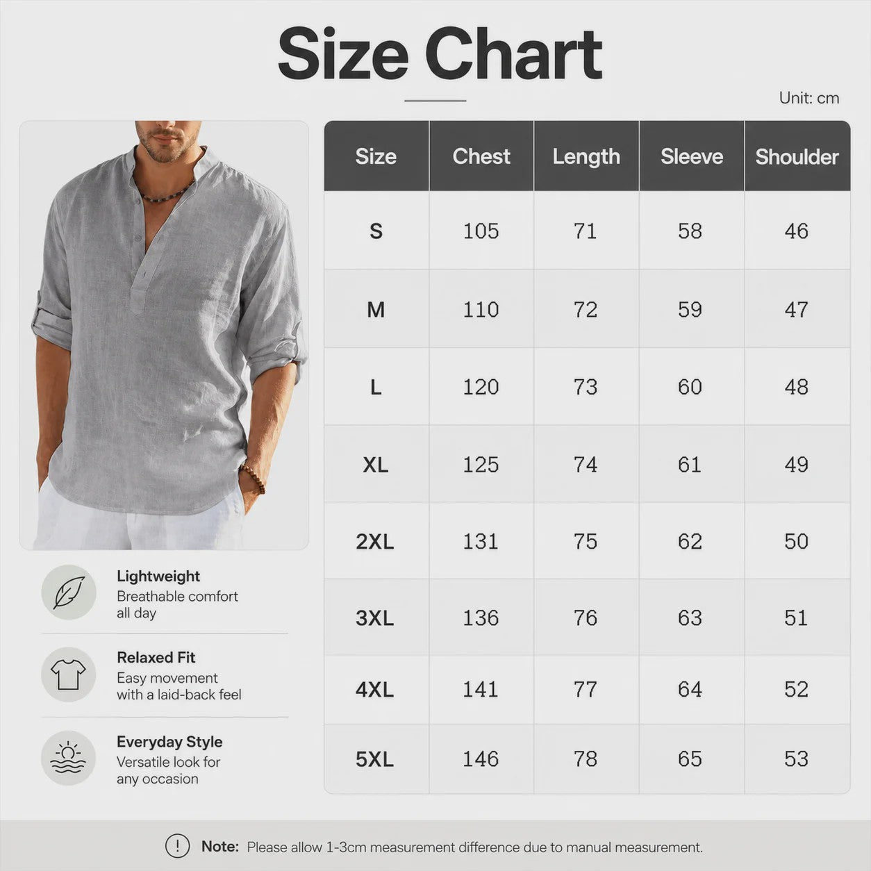 Heren Linnen Blouse Casual Lange Mouw - Comfortabele Vrijetijdstop