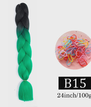 24 Inch Jumbo Braids Haarverlenging - Synthetisch Vlechtkapsel met Ombre Kleuren