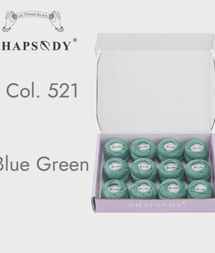 Rhapsody Pearl Cotton Garen Set - Maat 8 - 12 Bollen voor Haken, Borduren & Knutselen