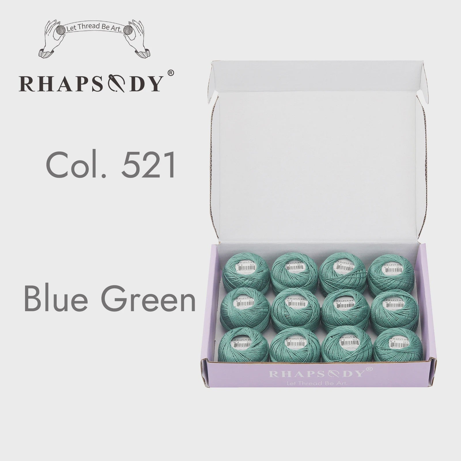 Rhapsody Pearl Cotton Garen Set - Maat 8 - 12 Bollen voor Haken, Borduren & Knutselen