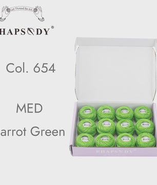 Rhapsody Pearl Cotton Garen Set - Maat 8 - 12 Bollen voor Haken, Borduren & Knutselen