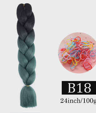 24 Inch Jumbo Braids Haarverlenging - Synthetisch Vlechtkapsel met Ombre Kleuren