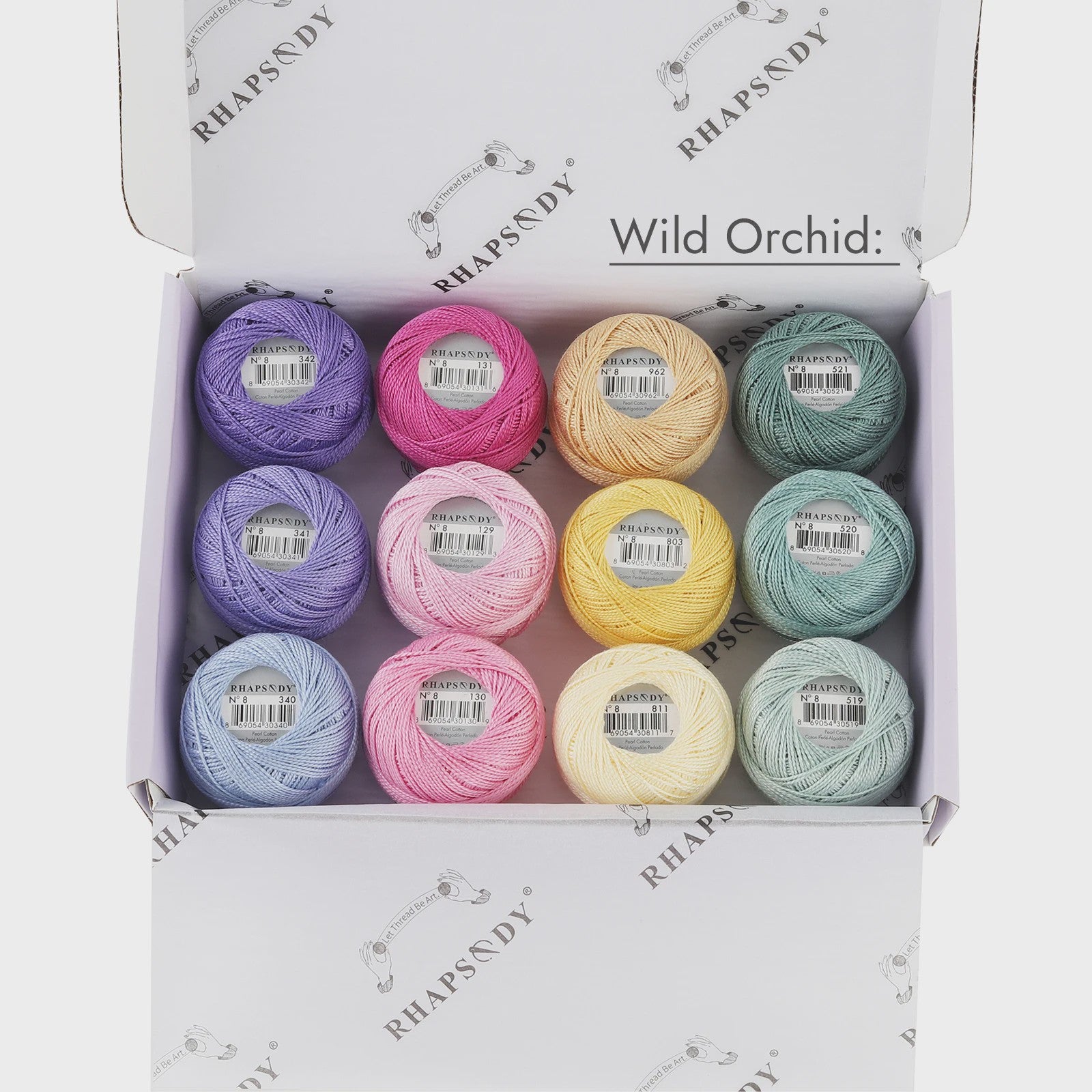 Rhapsody Pearl Cotton Garen Set - Maat 8 - 12 Bollen voor Haken, Borduren & Knutselen