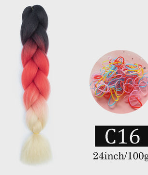 24 Inch Jumbo Braids Haarverlenging - Synthetisch Vlechtkapsel met Ombre Kleuren