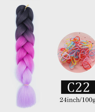 24 Inch Jumbo Braids Haarverlenging - Synthetisch Vlechtkapsel met Ombre Kleuren