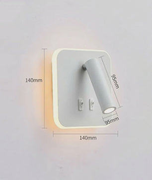 Draaibare LED Wandlamp Aluminium - 350° Rotatie, Dubbele CCT (3000K/6500K)