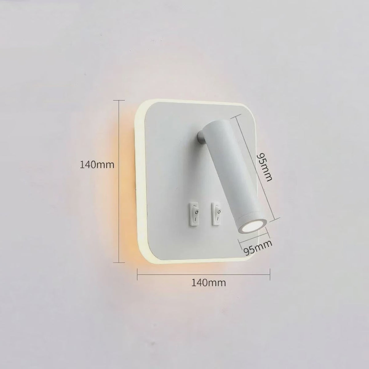 Draaibare LED Wandlamp Aluminium - 350° Rotatie, Dubbele CCT (3000K/6500K)
