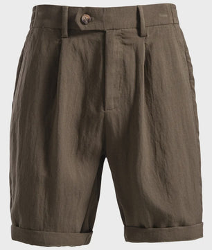 Zomerse Heren Short Pants: Business Casual met Stretch Taille in Old Money Stijl