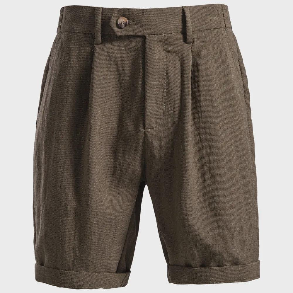 Zomerse Heren Short Pants: Business Casual met Stretch Taille in Old Money Stijl