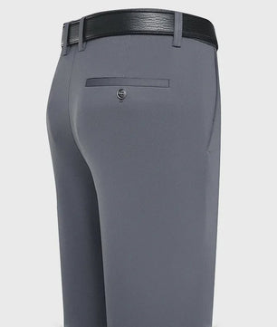 Herfst/Winter Heren Broek: Comfortabele Business Casual Pantalon met Elastische Taille